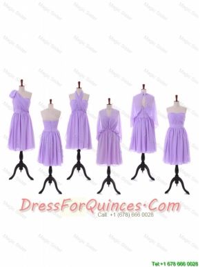 2016 Custom Made Empire Prom Dresses with Ruching in Lavender