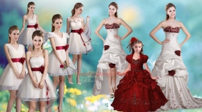 Top Selling Taffeta Sweetheart Sleeveless Brush Train Zipper Beading and Appliques and Hand Made Flower Quinceanera Gowns in White