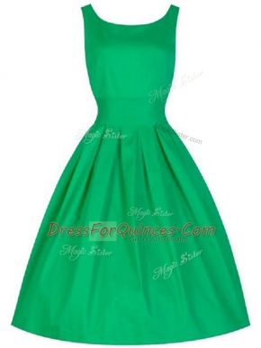 Trendy Sleeveless Lace Up Knee Length Ruching Quinceanera Dama Dress