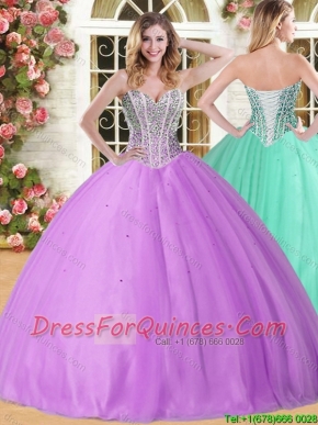 New Arrivals Big Puffy Lilac Quinceanera Dress with Beading