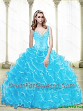 Best Sweetheart 2015 Quinceanera Dresses with Beading and Ruffled Layers