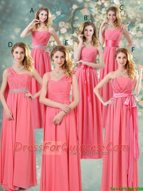 Fashionable Ruched Junior Dresses in Watermelon Red