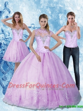 Custom Made Sweetheart Quinceanera Dresses with Beading and Appliques