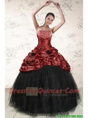 2015 Exclusive Ball Gown Leopard Quinceanera Dresses in Multi Color