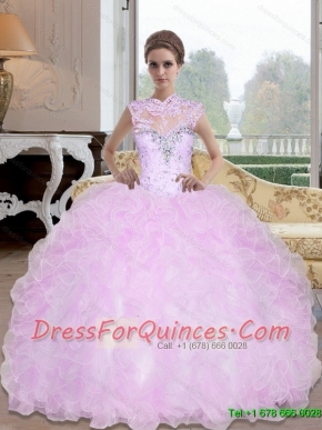 New Style Beading and Ruffles Ball Gown Sweet 16 Dresses for 2015