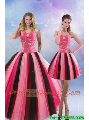 New Styles 2015 Beading Quinceanera Dresses in Multi Color