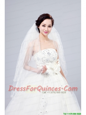 Three-Tier Finished Edge Angle Cut Bridal Veils