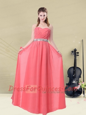 Brand New Strapless Beaded Dama Dresses Floor Length