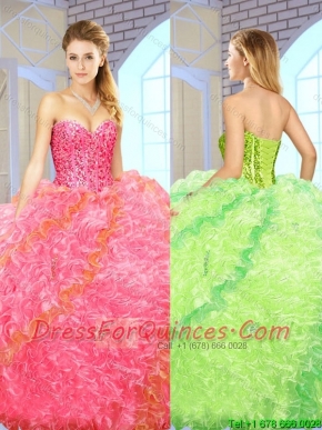 2016 Exquisite Beading Sweetheart Quinceanera Gowns with Floor Length