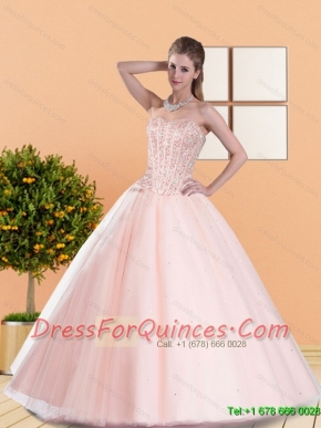 2015 Classical Ball Gown Quinceanera Dresses with Beading