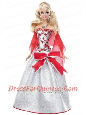 Elegant Grey Party Dress with Special Made to Fit the Barbie Doll