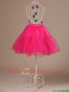 Perfect Hot Pink Organza Mini-length Girls Petticoat