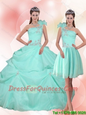2015 Elegant Apple Green Quinceanera Dress with Appliques
