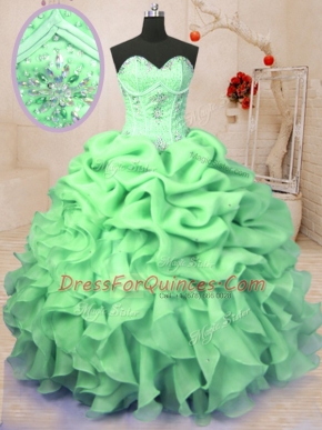 Suitable Pick Ups Floor Length Vestidos de Quinceanera Sweetheart Sleeveless Lace Up