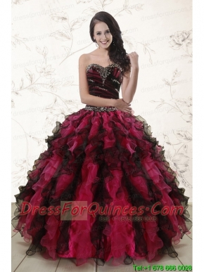 Beautiful Multi Color 2015 Quinceanera Dresses with Sweetheart