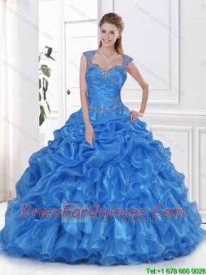 Custom Made 2016 Summer Sweet 16 Dress with Beading and Pick Ups
