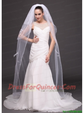 Three-tier Tulle Embroidery Bridal Veil