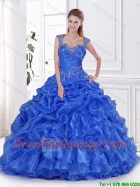 Exclusive Royal Blue Quinceanera Dress with Beading and Ruffles
