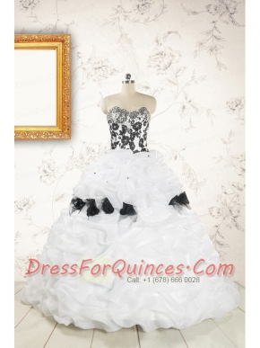 Fast Delivery Sweet 15 Dresses Hand Made Flowers for 2015