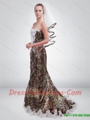 2015 Sturning Mermaid Sweetheart Camo Prom Dresses in Multi Color