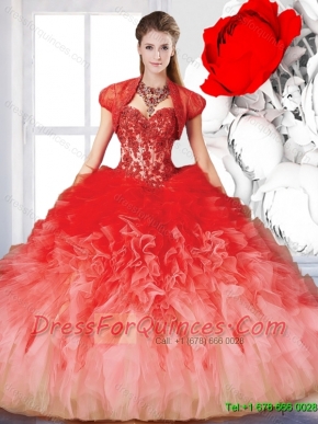 New Style Multi Color Quinceanera Dresses with Beading for 2015 Summer