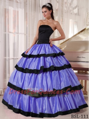 Sweet 16 Dresses In Colourful Ball Gown Strapless With Floor-length Taffeta