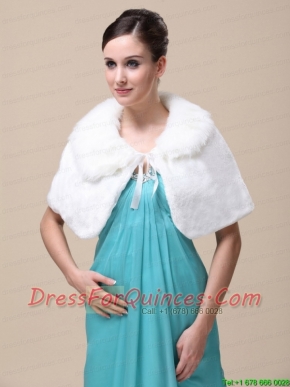 Top Selling High Quality Instock Special Occasion Wedding / Bridal  Shawl  With Fold-over Collar