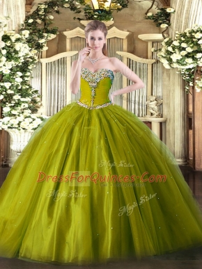 Sleeveless Beading Lace Up Vestidos de Quinceanera