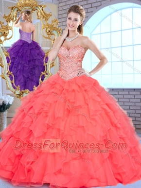 Beautiful Ball Gown Beading and Ruffles Quinceanera Gowns