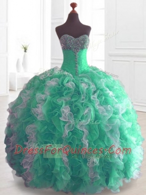 Cheap Ball Gown Sweet 16 Dresses with Beading and Ruffles