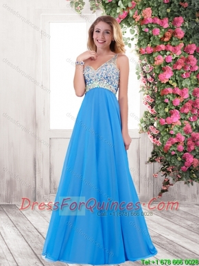Latest Empire Beaded Prom Dresses with One Shoulder