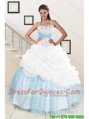 2015 New Styles Multi Color Dresses for Quince with Pick Ups and Beading