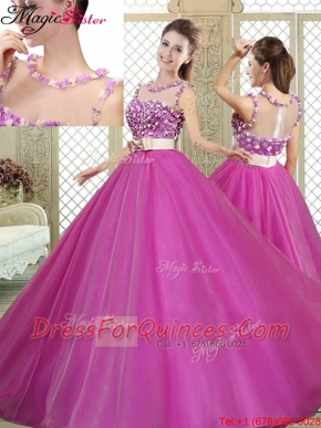 Modern Discount Quinceanera Dresses with Belt and Appliques
