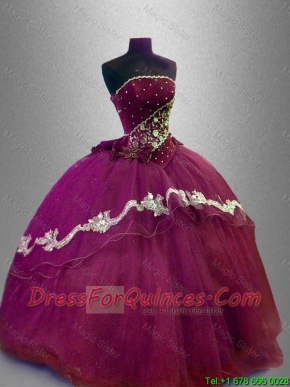 Beautiful  Strapless Sweet 16 Dresses with Appliques