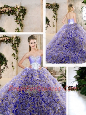 2016 Hot Sale Ruffles Lavender Sweet 16 Dresses with Beading