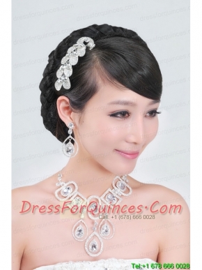 Rhinestone Dignified Necklace And Tiara