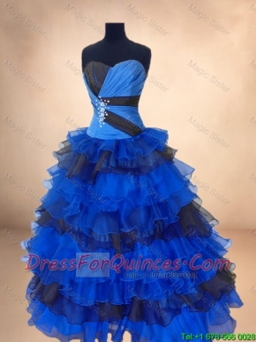 Discount Beaded and Ruffled Layers Quinceanera Gowns in Multi Color