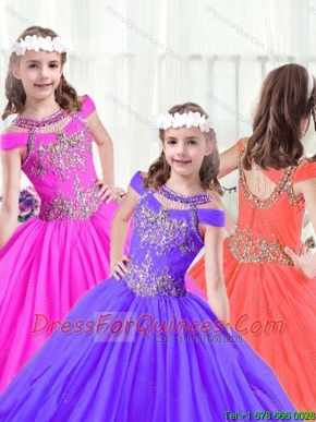 Beautiful Beading Ball Gown Mini Quinceanera Dresses for 2016