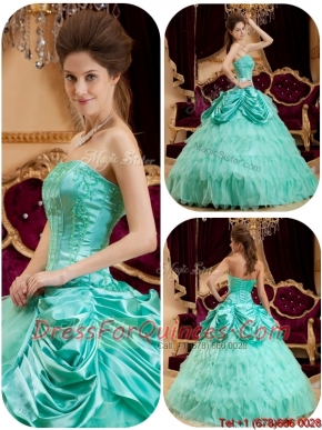 Classical Pick Ups and Ruffles Quinceanera Gowns