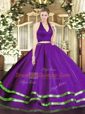 High Quality Sleeveless Zipper Floor Length Ruffled Layers Quinceanera Gowns
