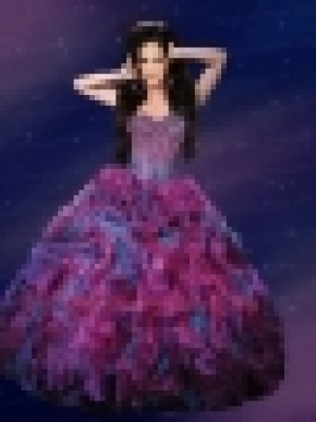 Sweetheart Beaded Decorate Organza Quinceanera Dress with Ruffles