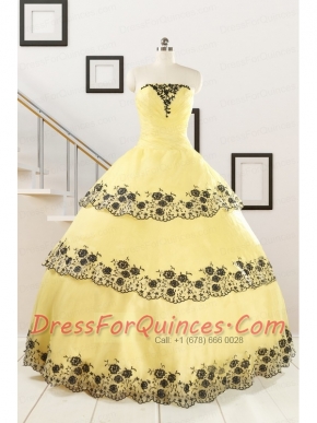 Cheap Ball Gown Quinceanera Dress with Appliques
