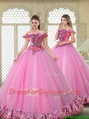 New Style Off the Shoulder Quinceanera Gowns in Multi Color