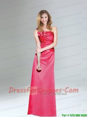 2015 New Arrival One Shoulder Column Prom Dress