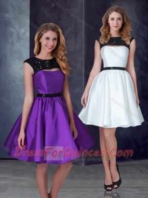 Exclusive A Line Taffeta Prom Dress with Appliques and Belt