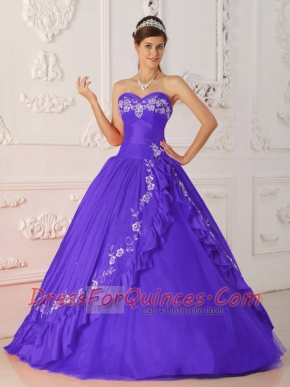 2014 Beautiful Purple A-Line Sweetheart Floor-length Cheap Quinceanera Dresses