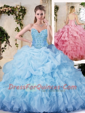 2016 Hot Sale Ball Gown Sweet 16 Dresses with Appliques and Ruffles