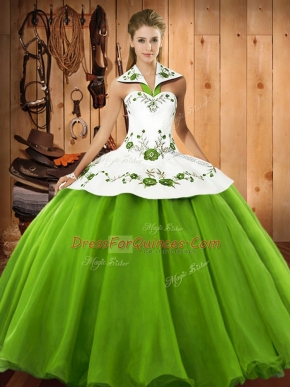 Comfortable Floor Length Ball Gowns Sleeveless Quince Ball Gowns Lace Up