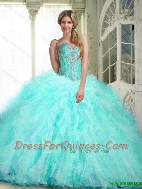 Sweetheart New Styles Quinceanera Dresses with Ruffles and Beading