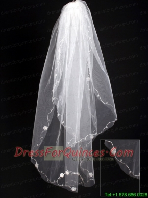 Organza Scalloped Edge Bridal Veil